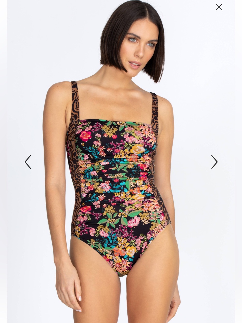 Johnny Was  MILLO RUCHED one-piece swimsuit